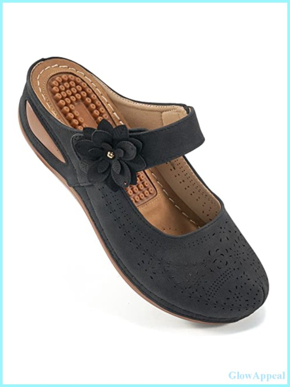 Women's Dressy Summer Mules Wedge Heel Slip On Closed Toe Sandals Adjustable